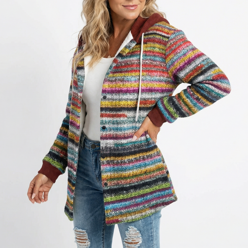 Pearl - Women's Plaid Hooded Coat