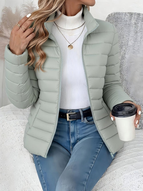 Phoebe - Women's Lightweight Stand Collar Puffer Jacket