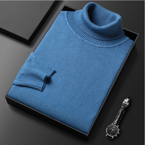 Vincent - Men's Ribbed Knit Turtleneck Sweater