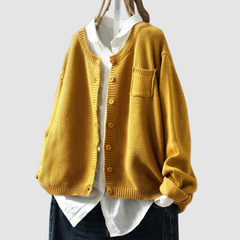 Adeline - Women's Knit Button Up Cardigan