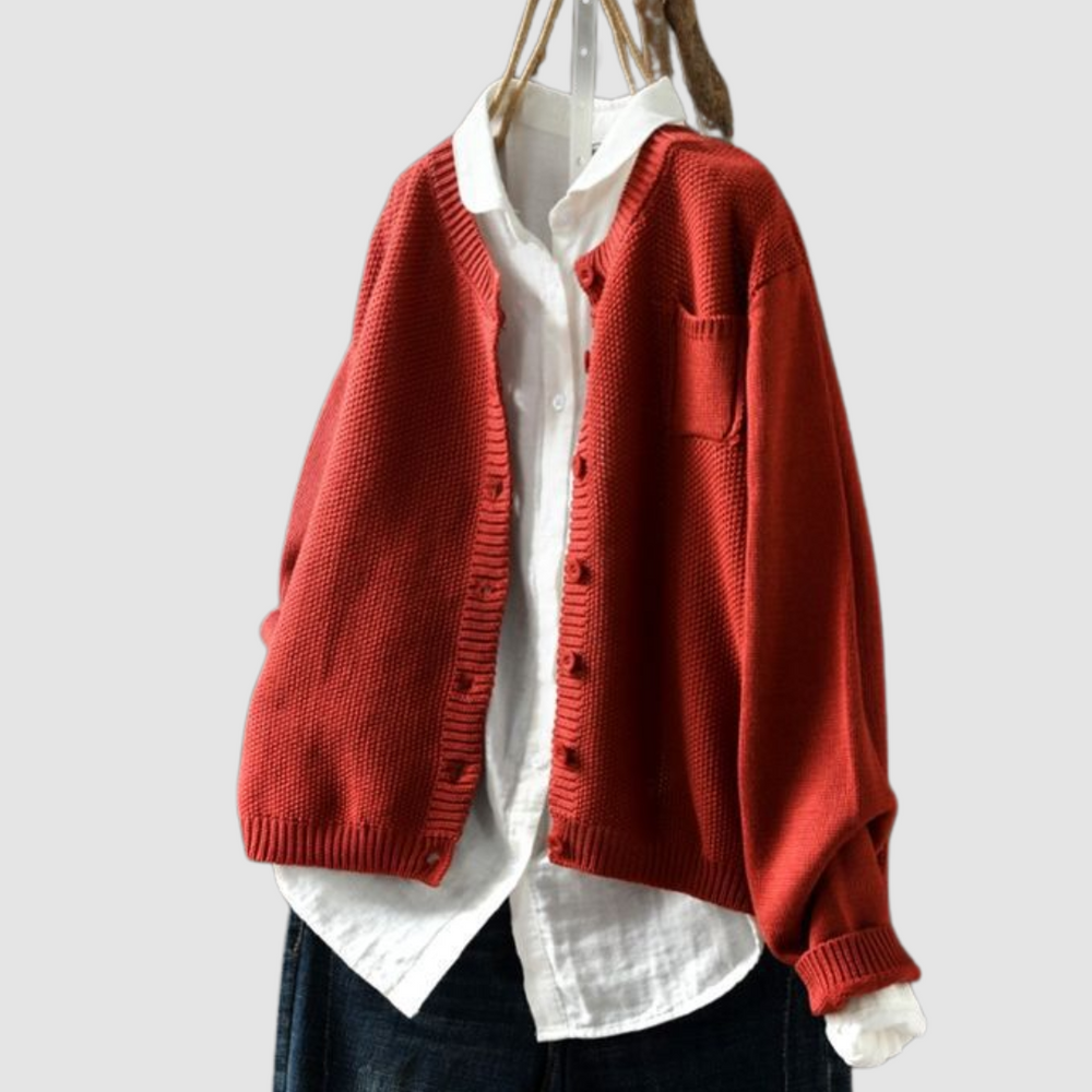 Adeline - Women's Knit Button Up Cardigan
