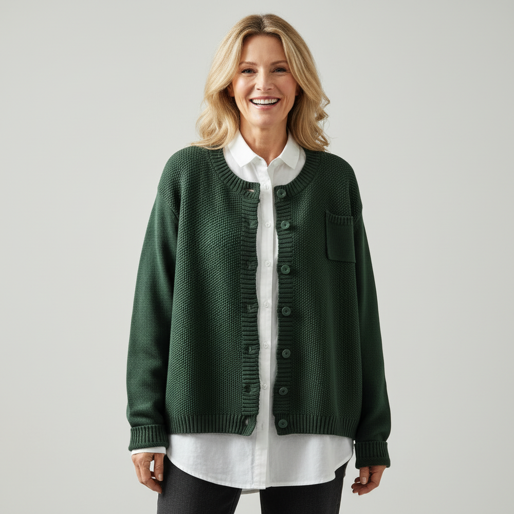 Adeline - Women's Knit Button Up Cardigan