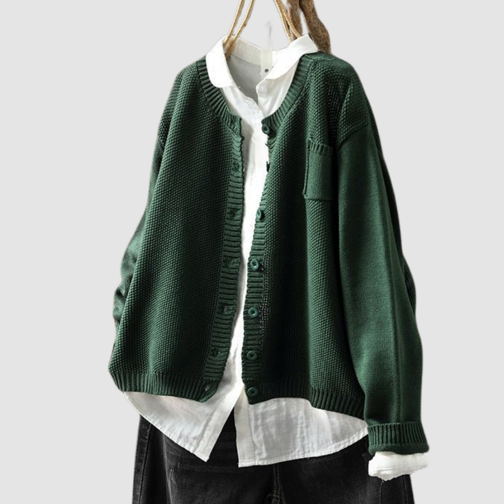 Adeline - Women's Knit Button Up Cardigan