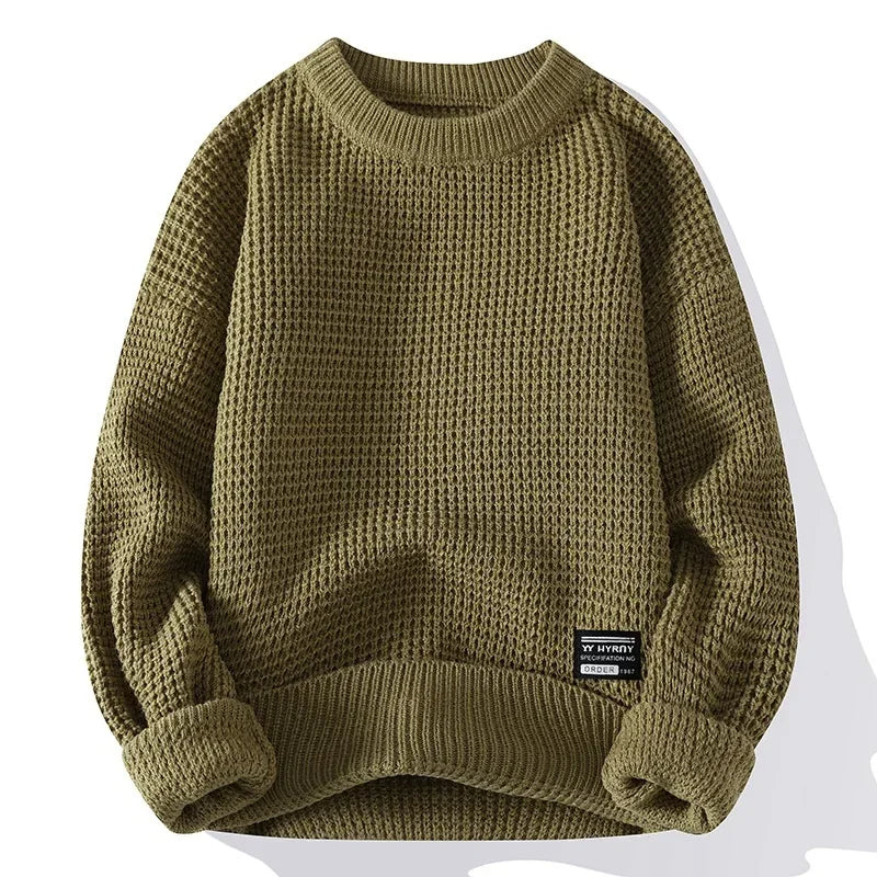 Anders - Men's Waffle Knit Crew Neck Sweater