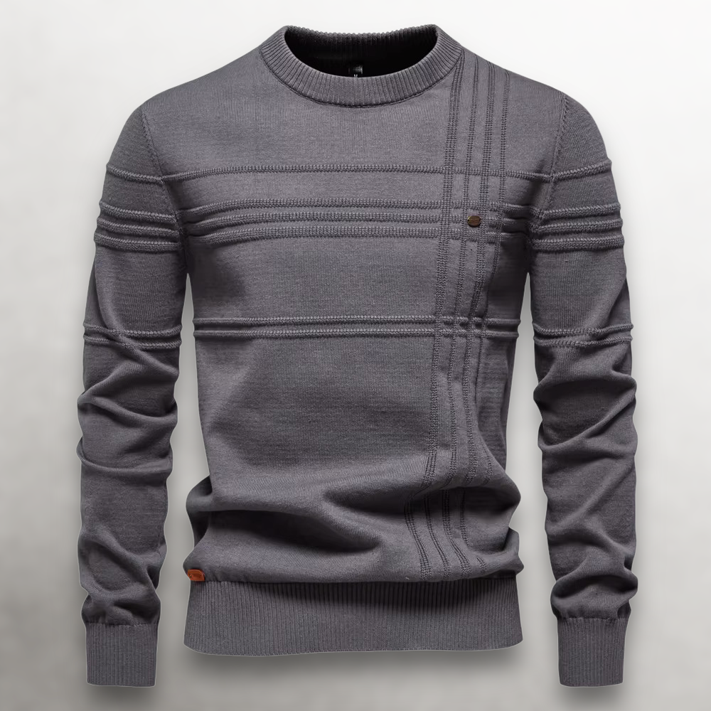 Archer - Men's Ribbed Crew Neck Knit Sweater