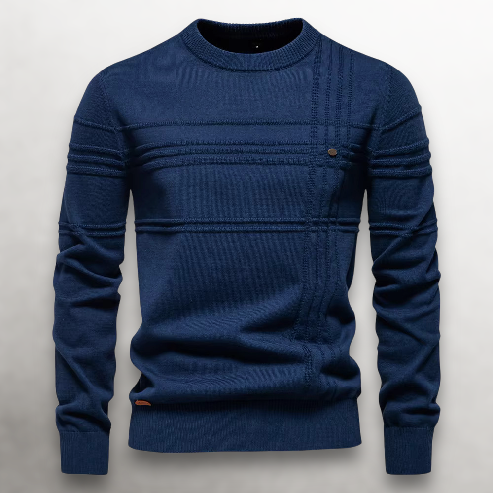 Archer - Men's Ribbed Crew Neck Knit Sweater
