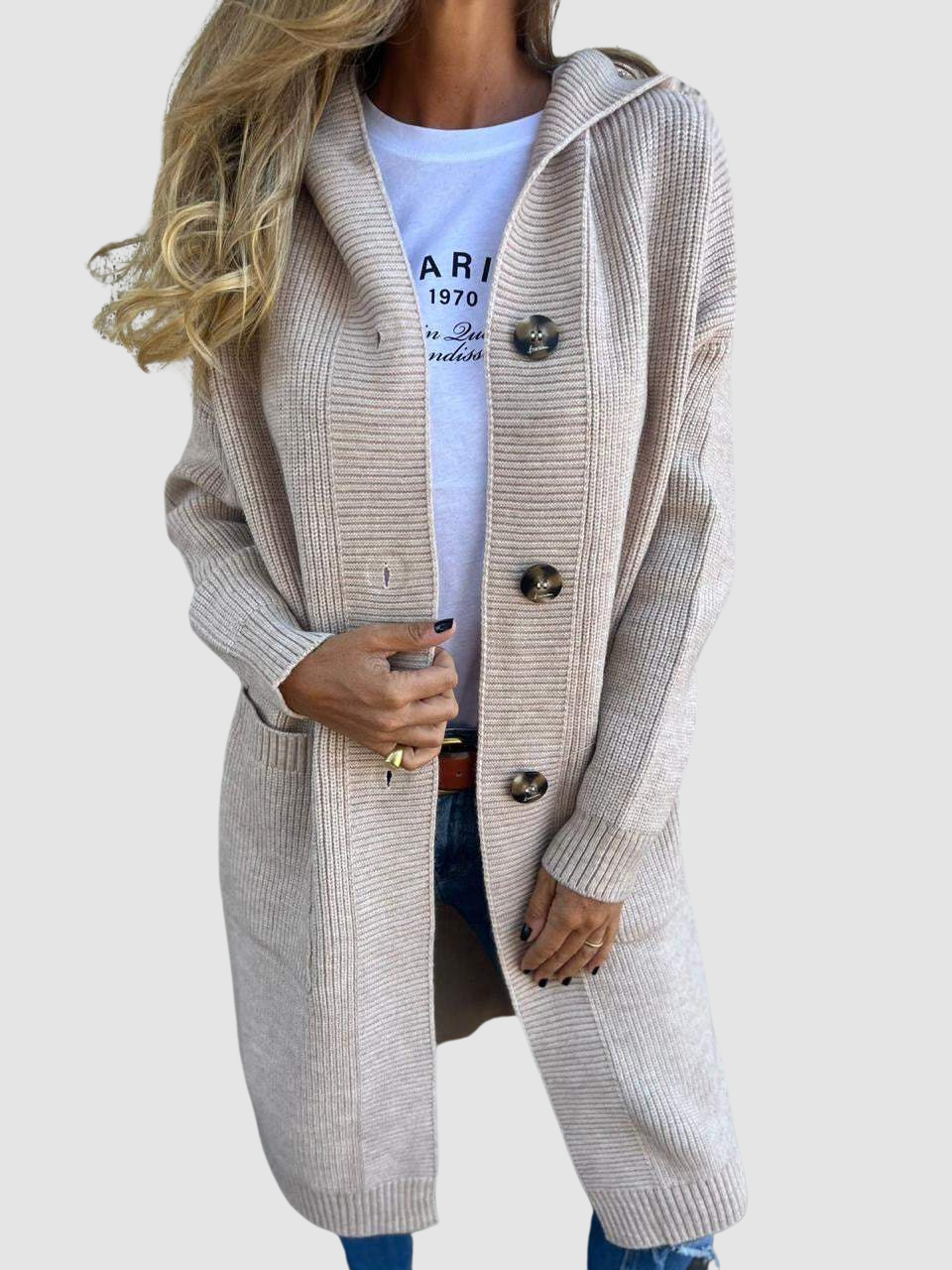 Ariadne - Women's Long Hooded Cardigan