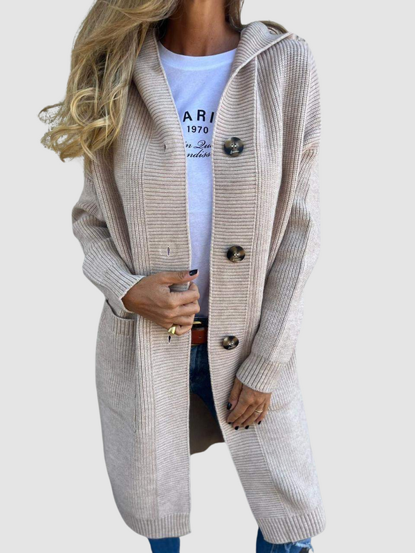 Ariadne - Women's Long Hooded Cardigan