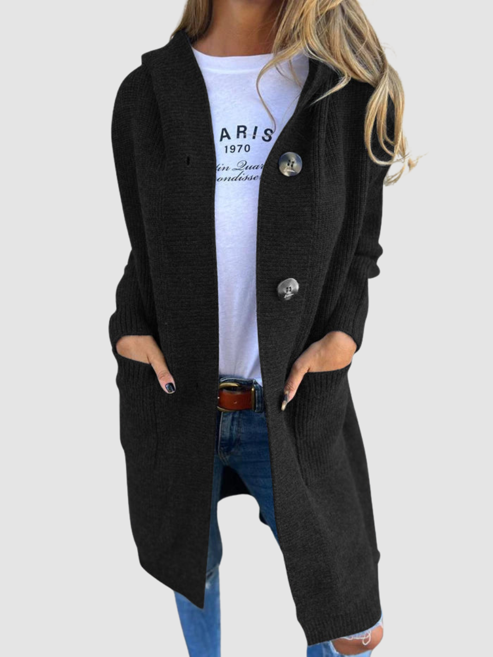 Ariadne - Women's Long Hooded Cardigan