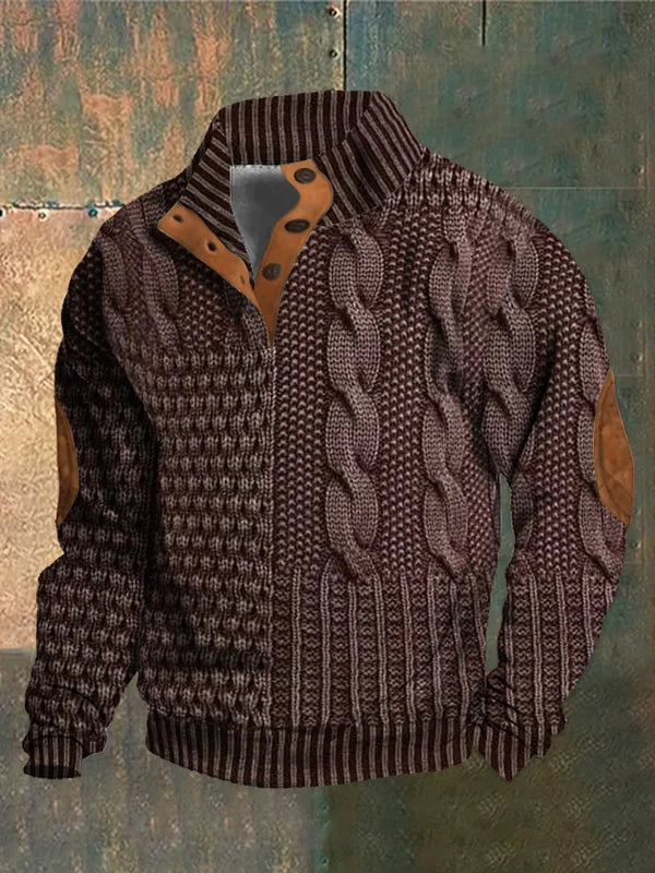 Armand - Men's Cable Knit Quarter Zip Sweater