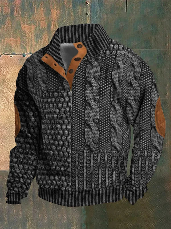 Armand - Men's Cable Knit Quarter Zip Sweater