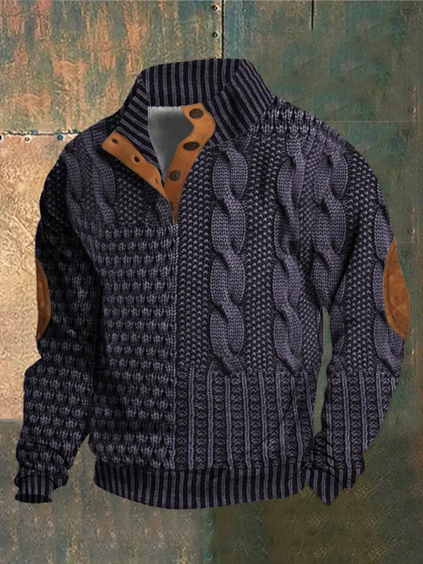 Armand - Men's Cable Knit Quarter Zip Sweater