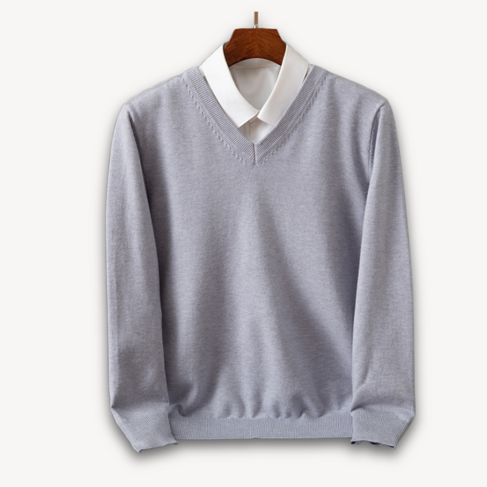 Arthur - Men's Slim Fit V Neck Knit Sweater