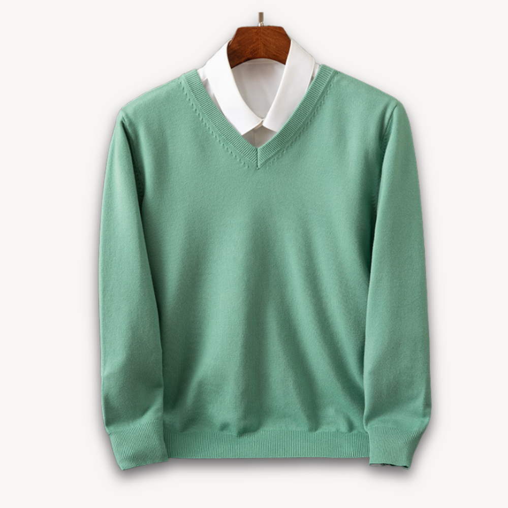 Arthur - Men's Slim Fit V Neck Knit Sweater