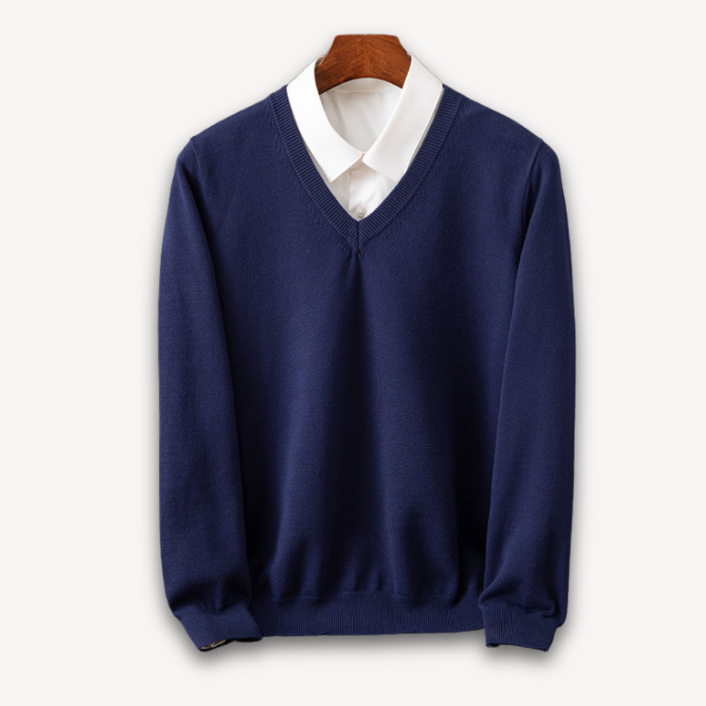 Arthur - Men's Slim Fit V Neck Knit Sweater