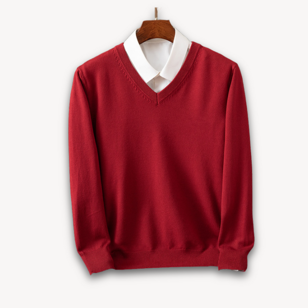 Arthur - Men's Slim Fit V Neck Knit Sweater
