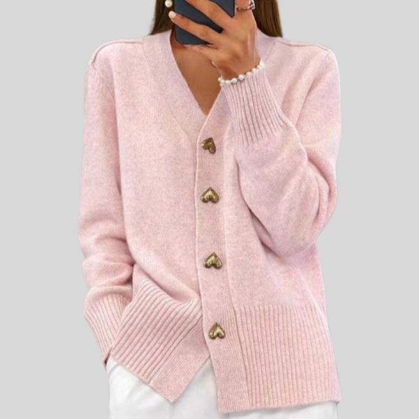 Astrid - Women's V Neck Button Up Cardigan