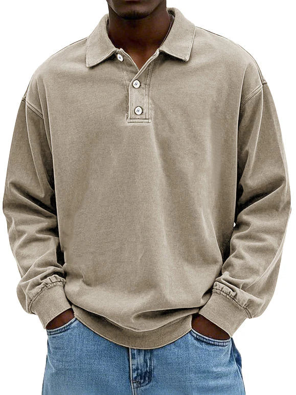 Baptiste - Men's Long Sleeve Polo Shirt