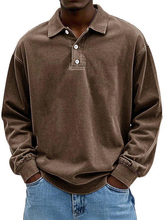 Baptiste - Men's Long Sleeve Polo Shirt