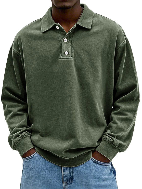 Baptiste - Men's Long Sleeve Polo Shirt