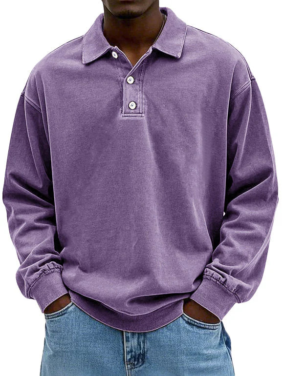 Baptiste - Men's Long Sleeve Polo Shirt