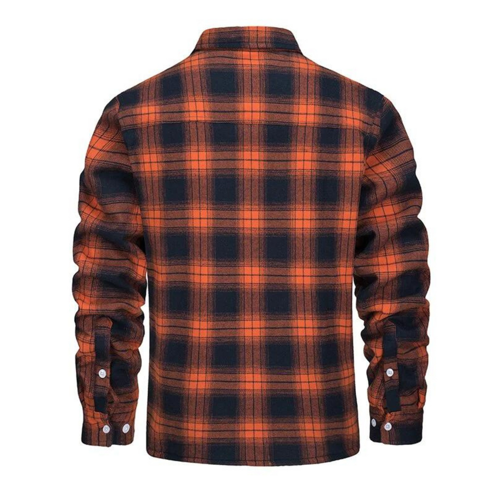 Barnaby - Men's Sherpa Lined Plaid Fleece Jacket