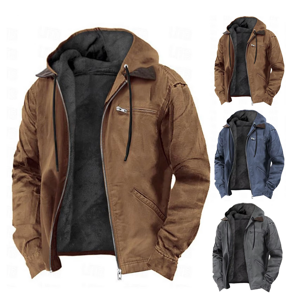 Bastian - Men's Hooded Zip Up Jacket