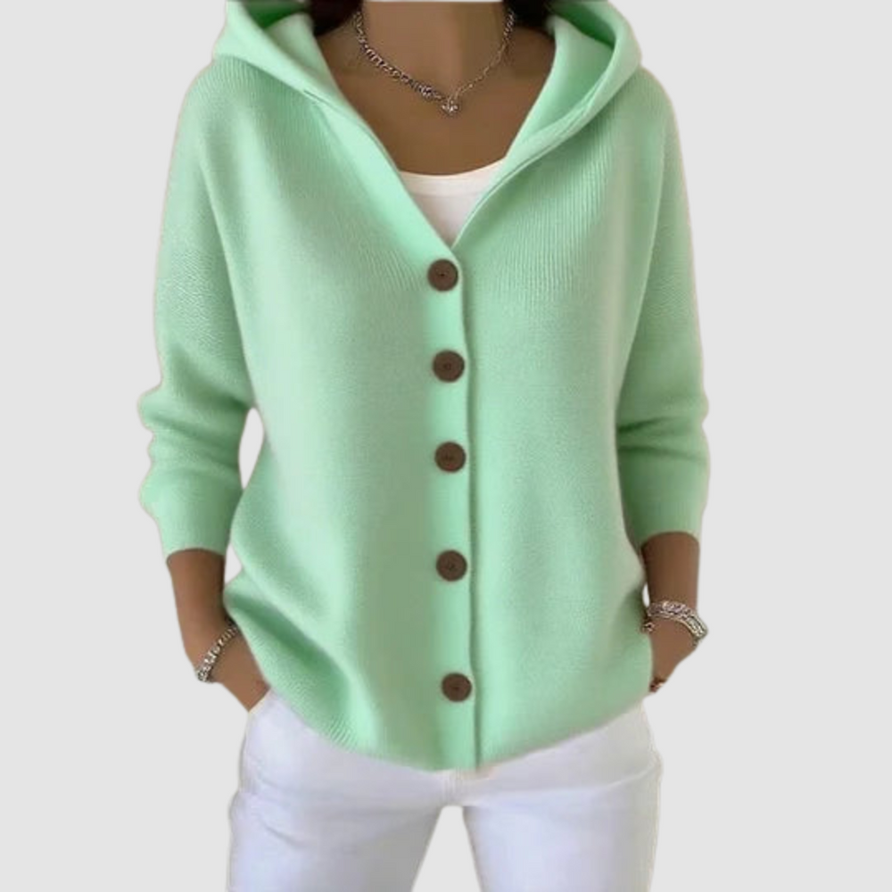 Bianca - Women's Hooded Button Up Cardigan