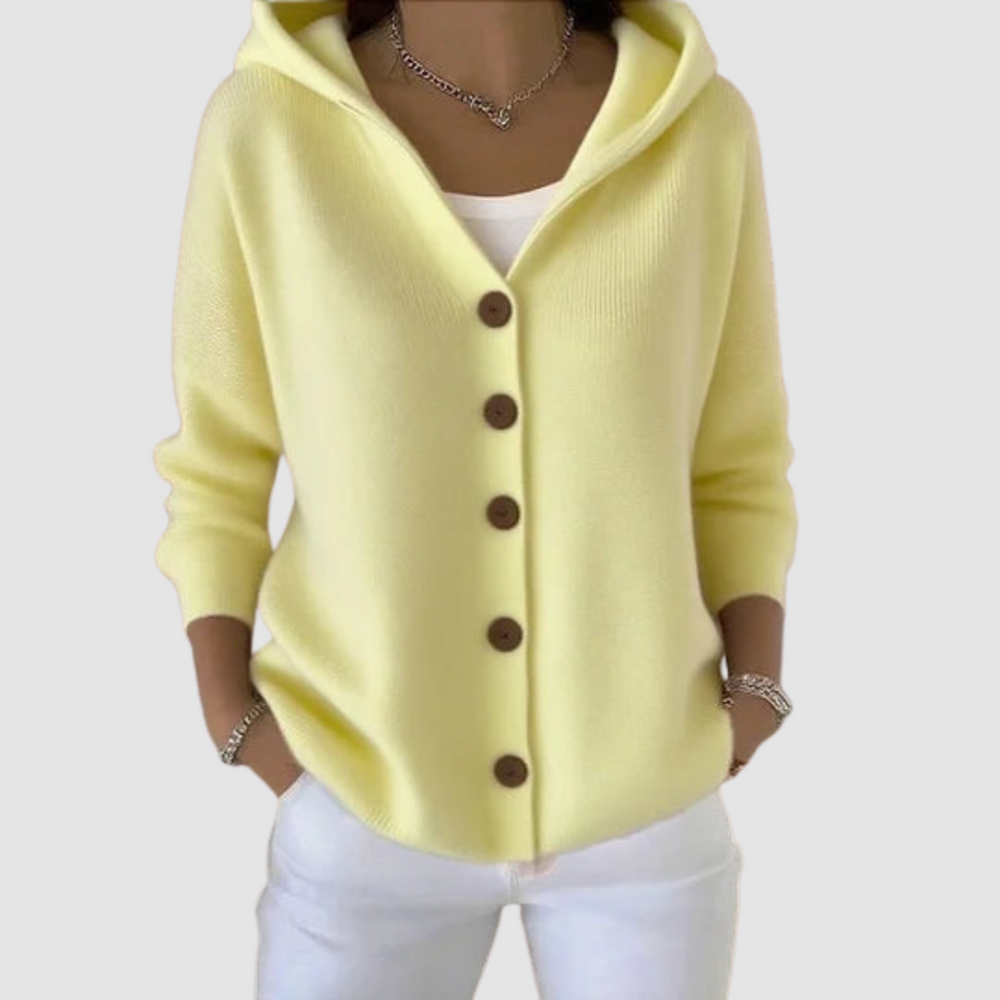 Bianca - Women's Hooded Button Up Cardigan