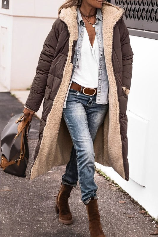 Bridget - Women's Long Fleece Coat