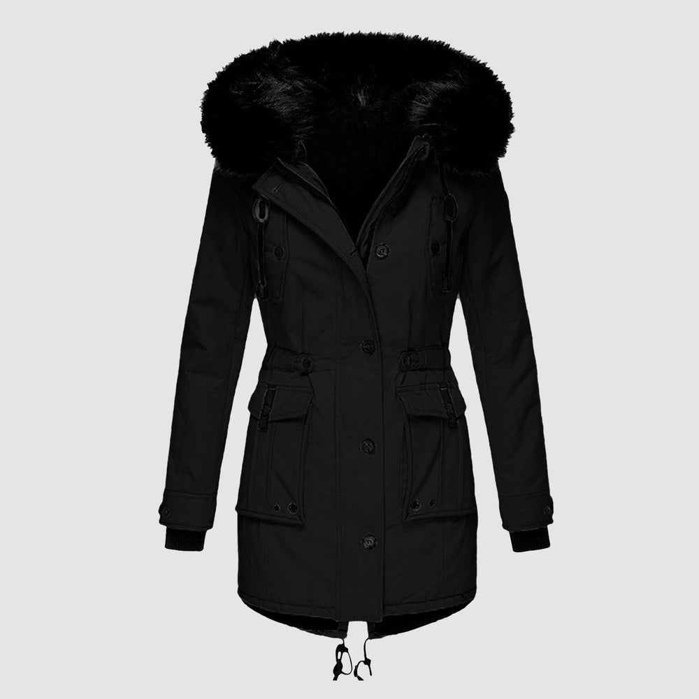 Brielle - Women's Fur Trim Parka Coat
