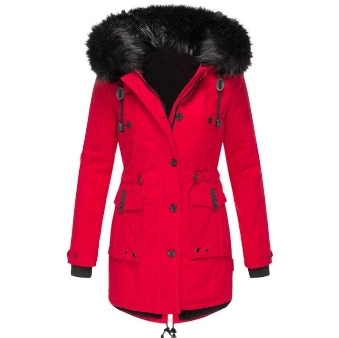 Brielle - Women's Fur Trim Parka Coat