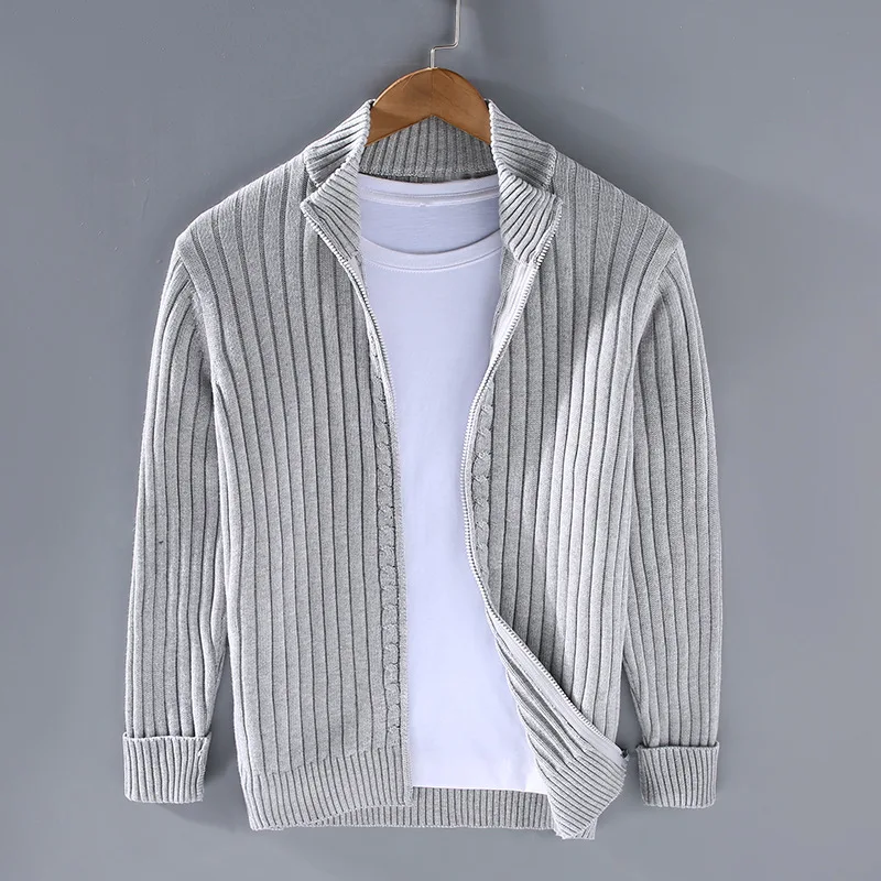 Cedric - Men's Knit Zip Up Sweater