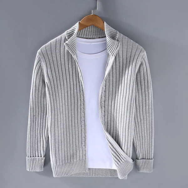 Cedric - Men's Knit Zip Up Sweater