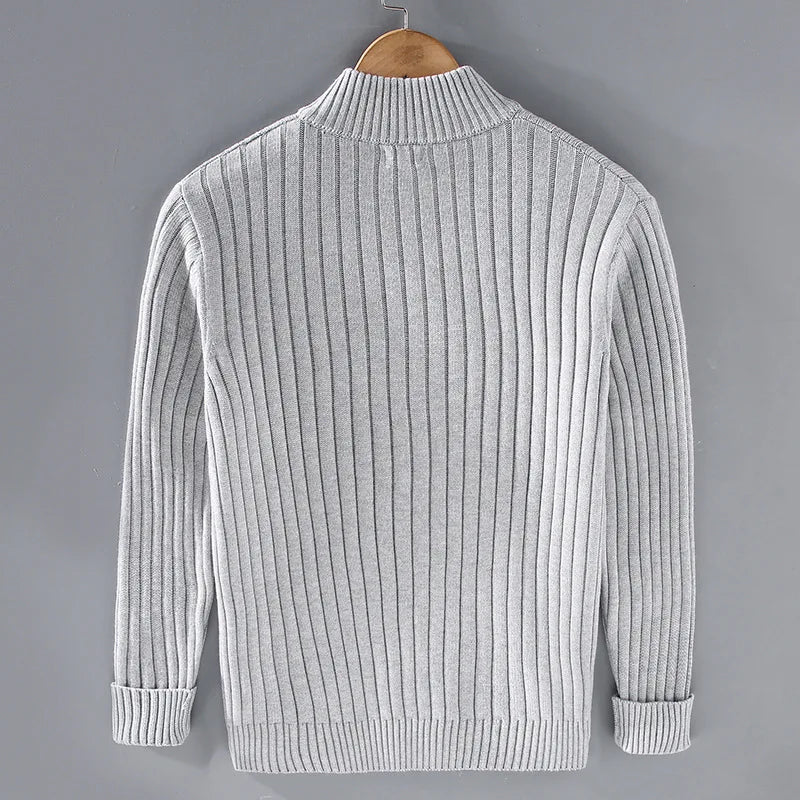 Cedric - Men's Knit Zip Up Sweater
