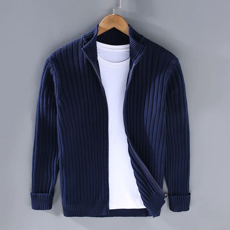 Cedric - Men's Knit Zip Up Sweater