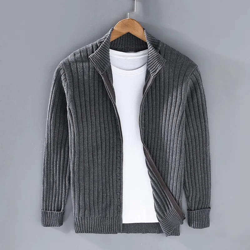 Cedric - Men's Knit Zip Up Sweater