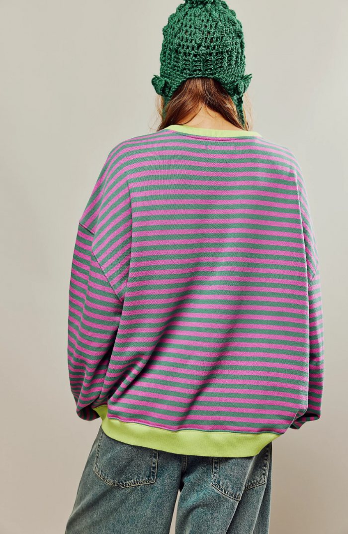 Cressida - Women's Striped Crew Neck Knit Sweater