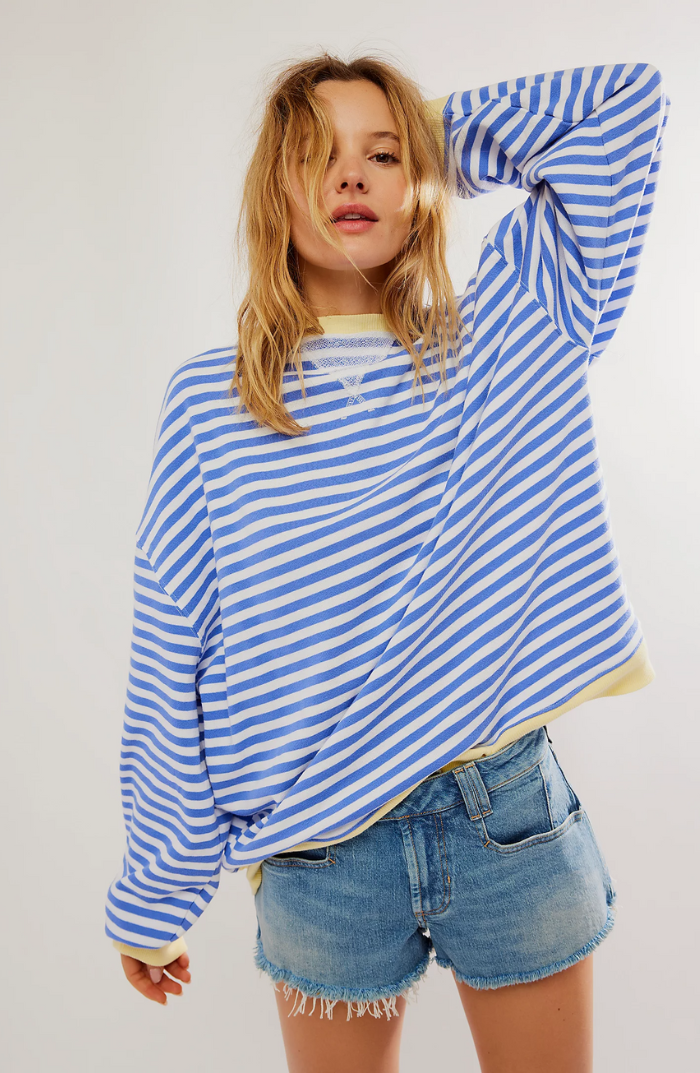 Cressida - Women's Striped Crew Neck Knit Sweater