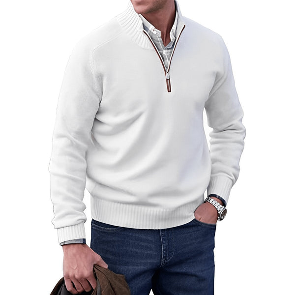 Cyprian - Men's Knit Quarter Zip Sweater