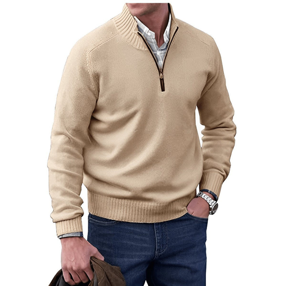 Cyprian - Men's Knit Quarter Zip Sweater