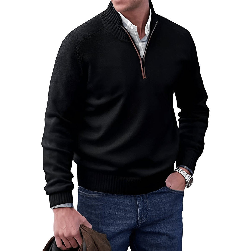 Cyprian - Men's Knit Quarter Zip Sweater