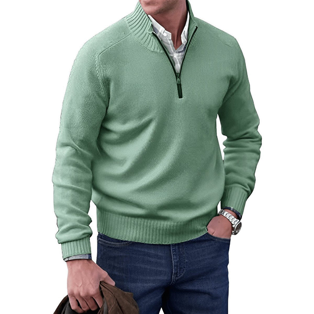 Cyprian - Men's Knit Quarter Zip Sweater