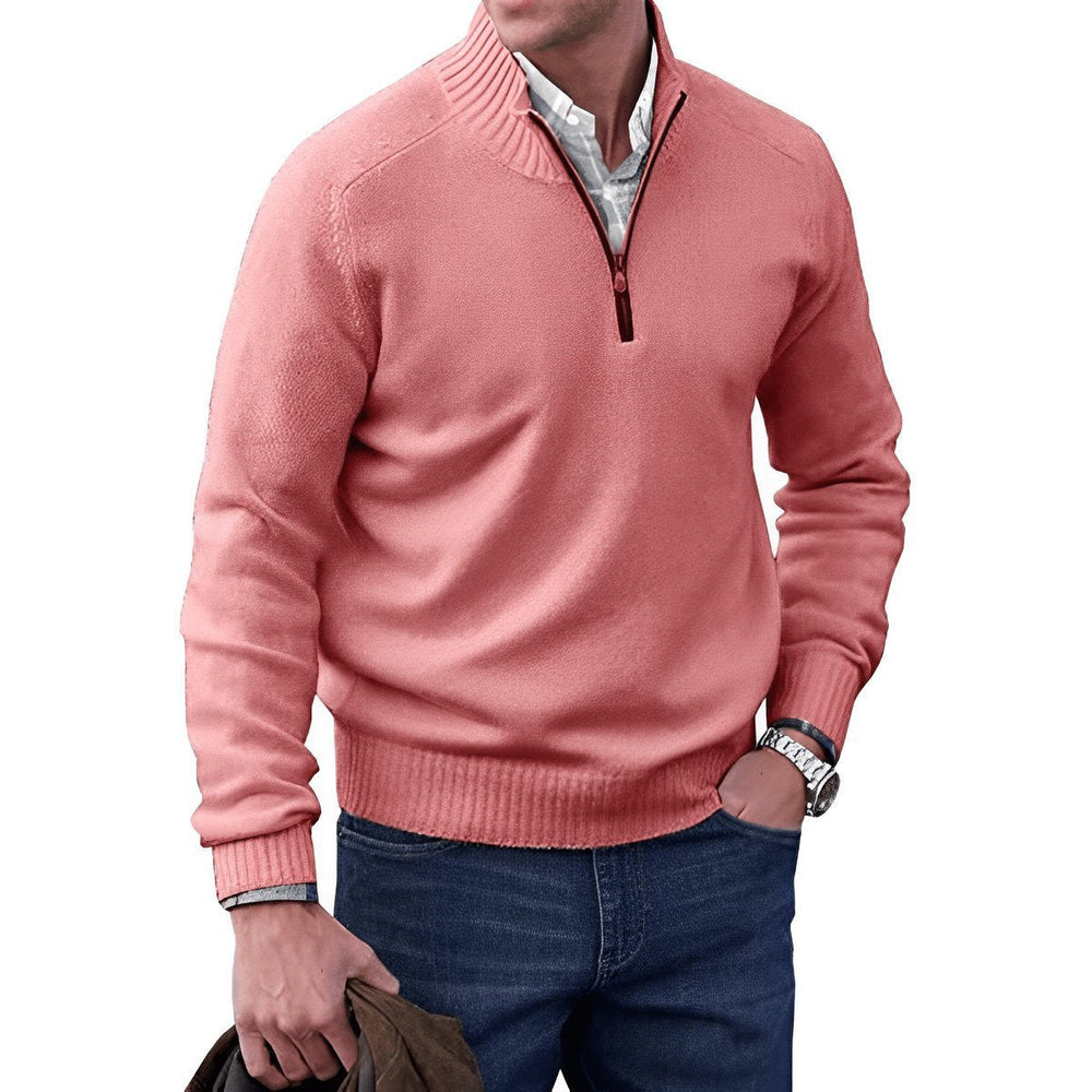 Cyprian - Men's Knit Quarter Zip Sweater