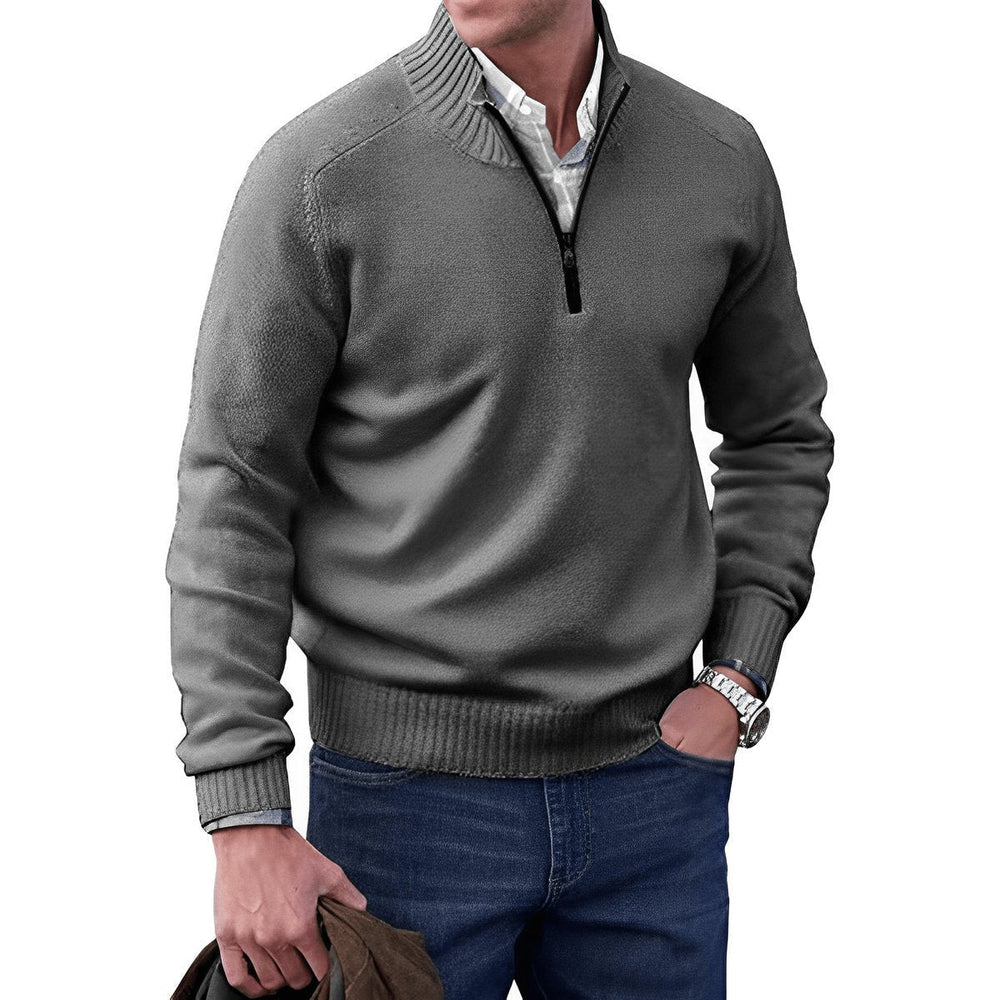 Cyprian - Men's Knit Quarter Zip Sweater
