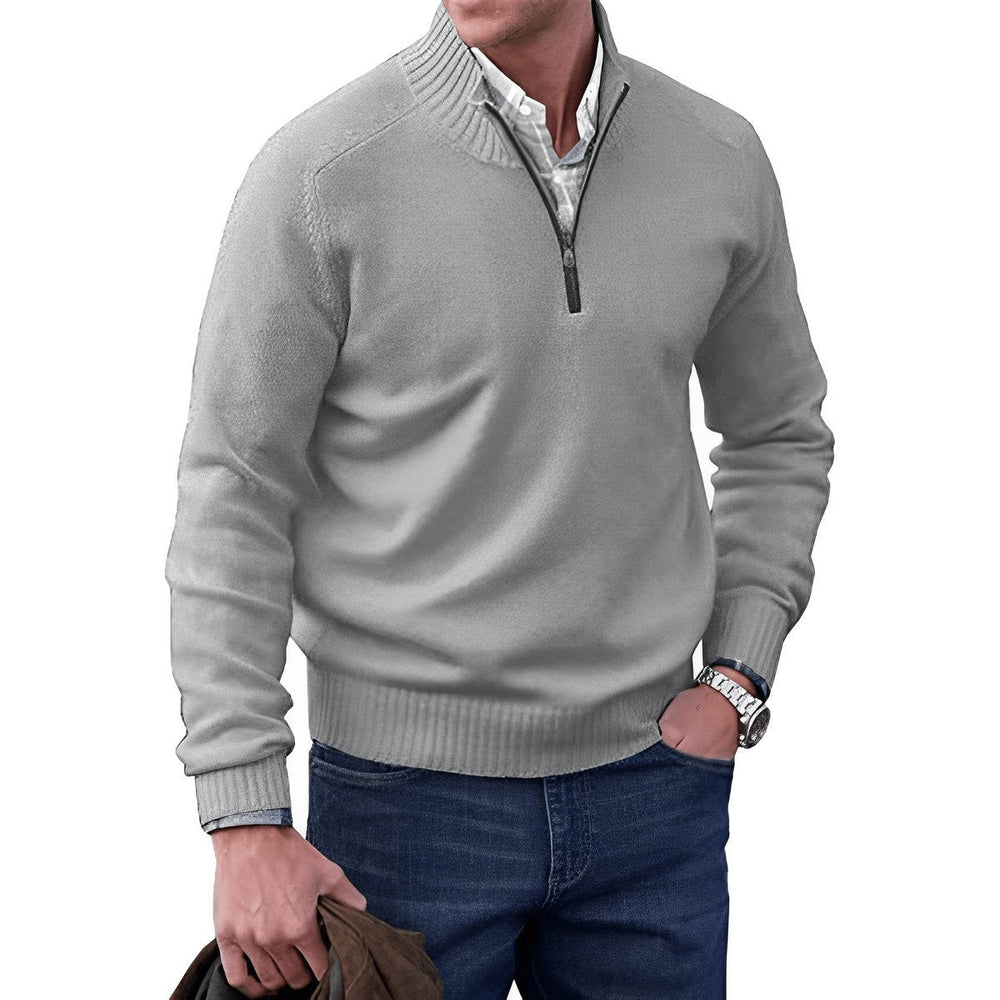 Cyprian - Men's Knit Quarter Zip Sweater