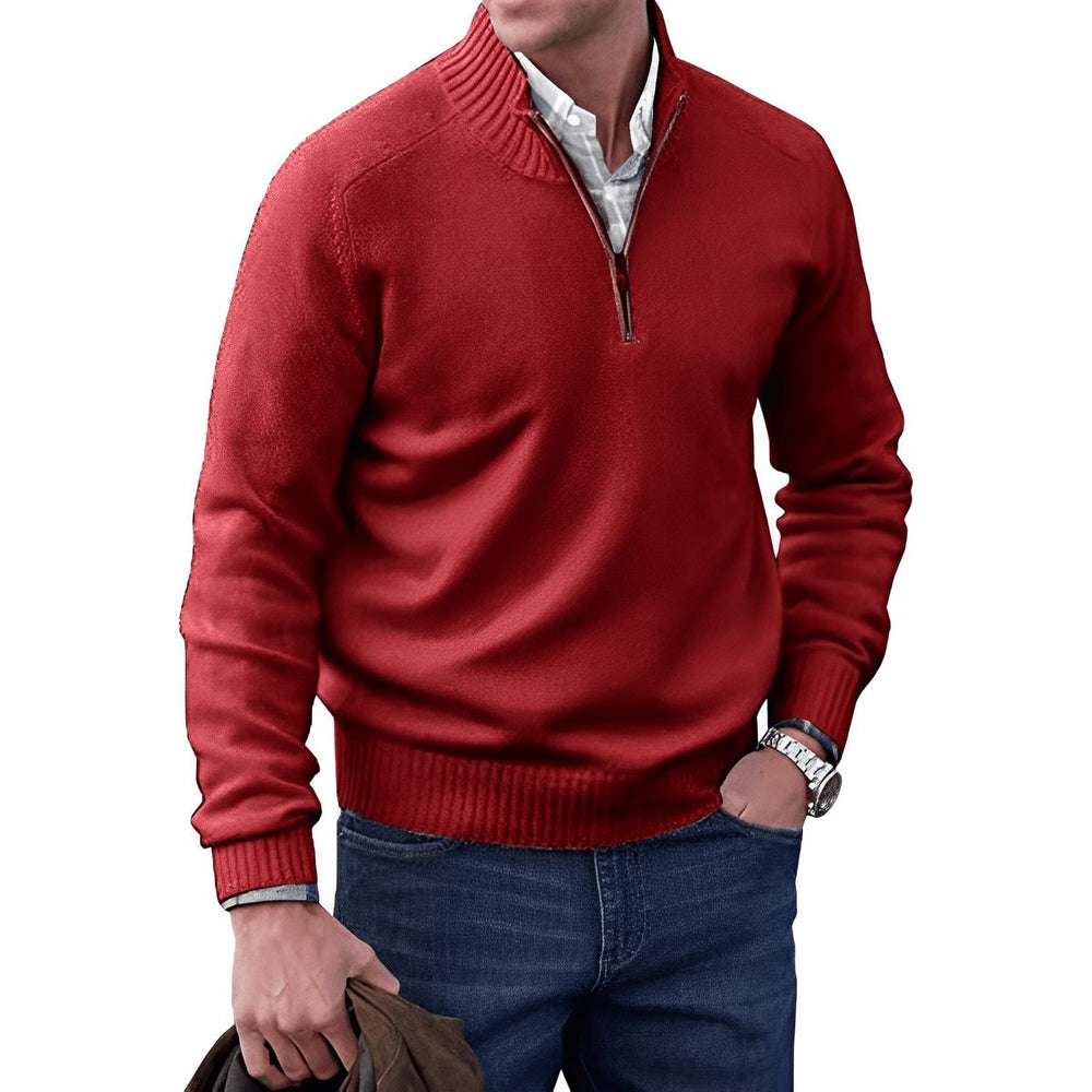 Cyprian - Men's Knit Quarter Zip Sweater