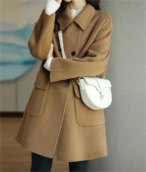 Della - Women's Long Double Breasted Coat