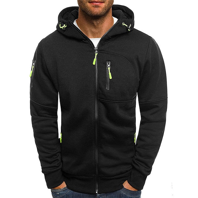 Dominic - Men's Hooded Zip Up Sweater