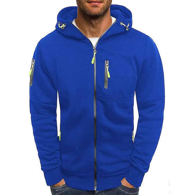 Dominic - Men's Hooded Zip Up Sweater